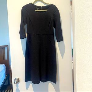 Talbots black ribbed dress size 2